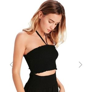 NWT Smocked Crop Top M